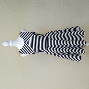 The Limited Navy White Striped Sleeveless Fit & Flare Mini Dress Size Small
